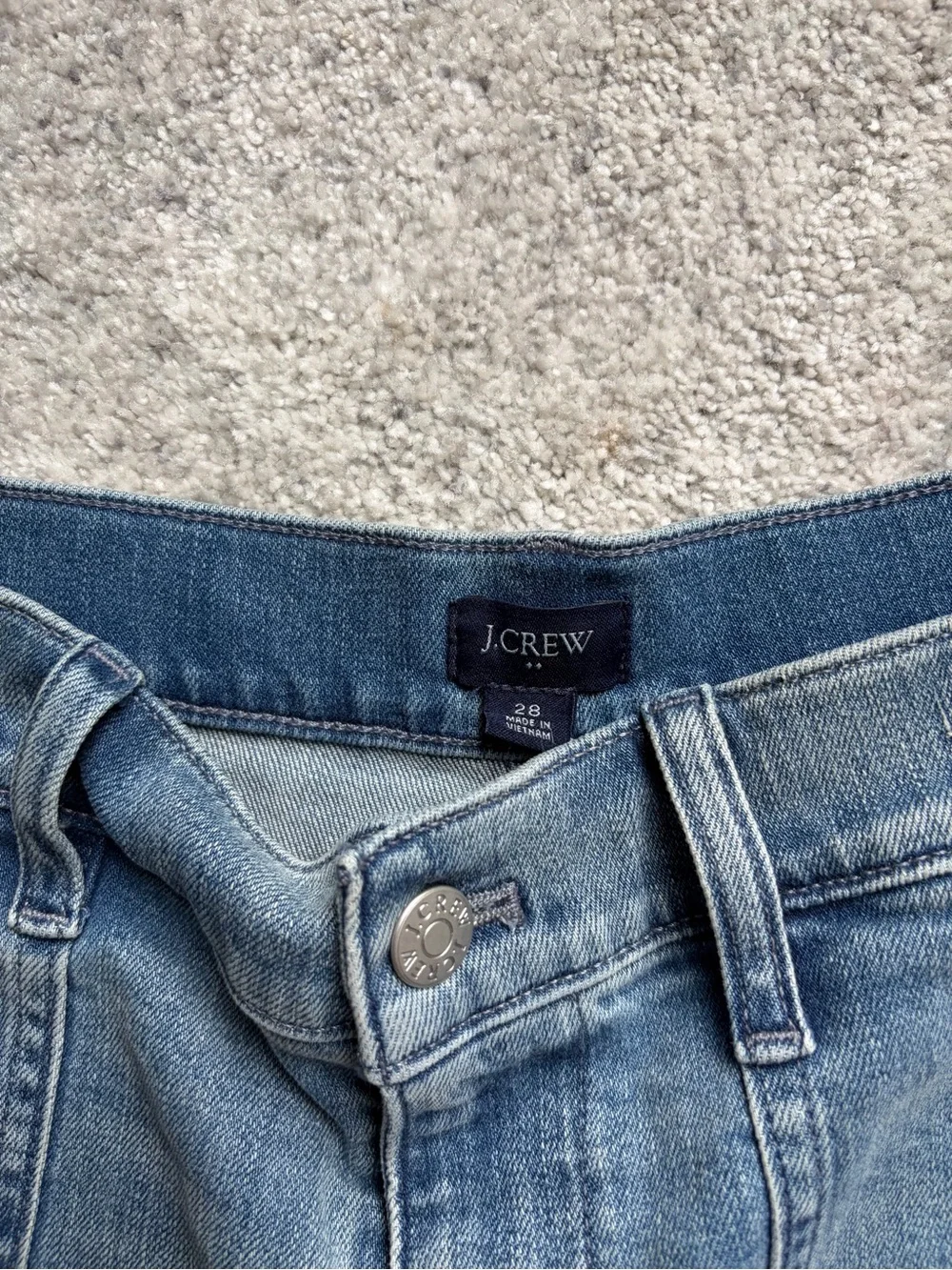J. Crew Washed Blue Denim Patch-Pocket Shorts